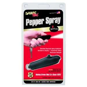 SABRE Red Spitfire Pepper Spray, Black: Sports & Outdoors