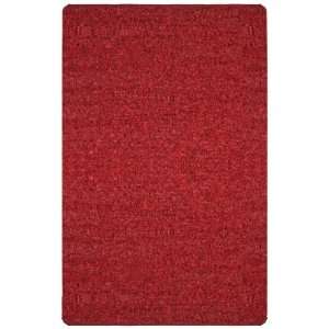  Short Red Leather Shag 5x8 Rug with 