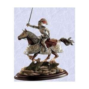 Medieval Knight Riding to battle on noble horse statue (Digital Angel 
