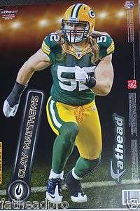 Clay Matthews FATHEAD Green Bay Packers NFL 16x10 Official Wall 