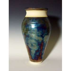  Handmade Raku Pottery Vase 