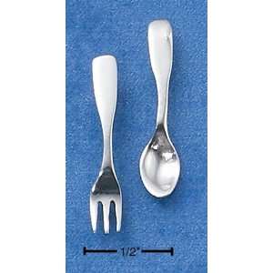 Sterling Silver Spoon and Fork Post Earrings Everything 