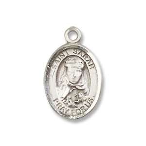   Silver St. Sarah Pendant Sterling Silver Lite Curb Chain: Jewelry