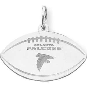  Sterling Silver NFL Atlanta Falcons Logo Football Charm 
