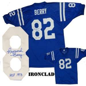  Raymond Berry Autographed Colts Jersey w/HOF 73 Insc 