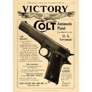  1911 Ad Victory Colt Automatic Pistol Fire Arms US Gov 
