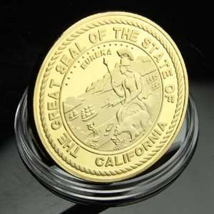    Great Seal of California US Gold plated Coin 646: Everything Else