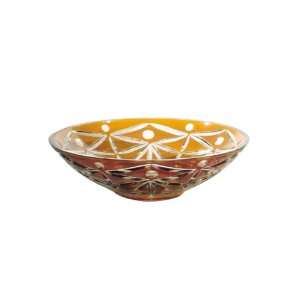  Dale Tiffany GA80047 Glossy Amber Decorative Crystal Bowl 