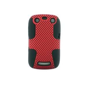 Premium   Blackberry Curve 9350 / 9360 2 in 1 hybrid silicon case red 