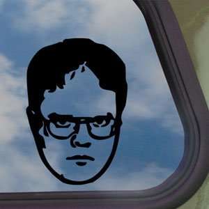  DWIGHT SCHRUTE HEAD Black Decal The Office Fact Car 