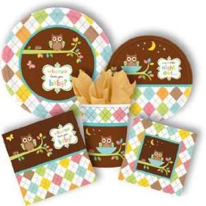  Whoo Loves You Baby   Baby Shower Owl Party Table Set   16 