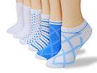 Keds womens socks white low cut Argyle blue 6p