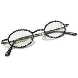  Oval Armani Style Reading Glasses W/full Stones 1.75 Power 