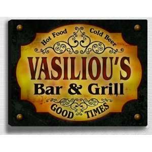  Vasilious Bar & Grill 14 x 11 Collectible Stretched 