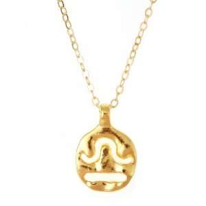    Libra Zodiac Necklace   Balanced Scales (Gold Vermeil): Jewelry