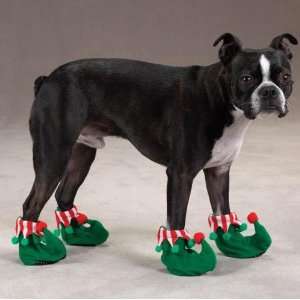  Dog Shoes   Santa Elf Christmas Holiday Pet Slippers   X 