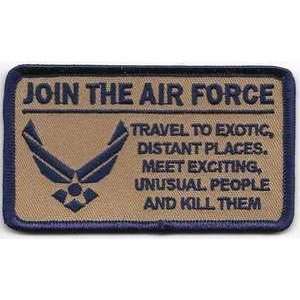  JOIN THE AIRFORCE USAF FUN Military Biker Vest Patch 