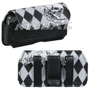 Ipod Touch, Touch (2nd Generation) Horizontal Pouch (Skull Wing Argyle 