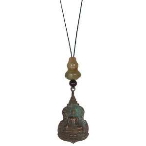  Buddhist Medallion & Jade Mala Bead Amulet Everything 