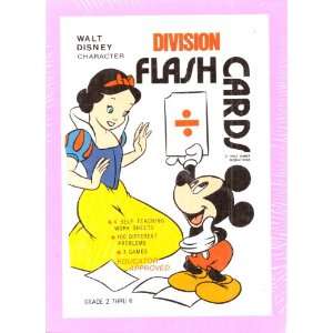  Walt Disney Character Division Flash Cards (Grade 2   6 