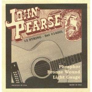 John Pearse Acoustic 12 String Guitar Phosphor Bronze, .010   .047 