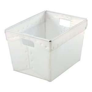 Corrugated Plastic Postal Tote Without Lid 18 1/2x13 1/4x12 White 