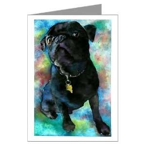  Pug Art Pets Greeting Cards Pk of 10 by  Health 