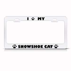 Snowshoe Cat Animal Metal license plate frame Tag Holder