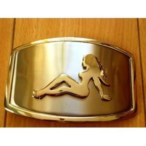  Famous Silver Color Sexy Girl Square Belt Buckle Biker 
