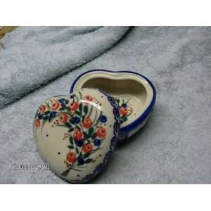  Polish Pottery Heart Box 