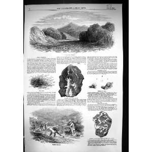  1849 Gold Mining Washing Water worn Pebble Quartz Crystals 