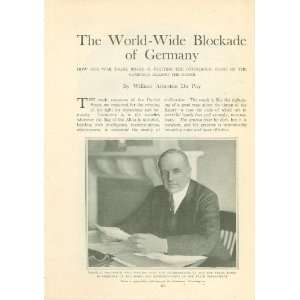  1918 War Trade Board World War I Blockade of Germany 