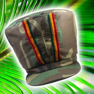 Rasta Selassie Hat Cap Reggae Jamaica Negus Marley LG  