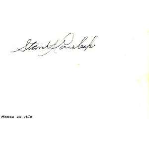  Stanley Coveleski Autographed 3x5 Card (James Spence 