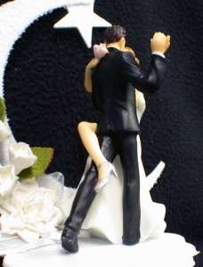Wedding Cake Topper SEXY Fun romantic Moonlight Dance, Leg kickin 