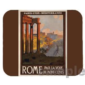 Rome Travel Poster Mouse Pad