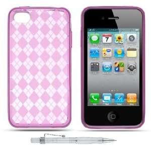 PINK SEMI TRANSPARENT CHECKER SILICONE Made of High Quality Durable 