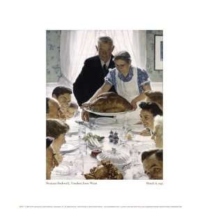  Freedom from Want Giclee Poster Print by Norman Rockwell 
