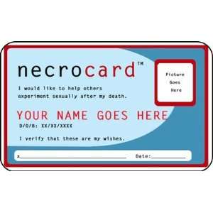   NecroCard Joke ID Card dead diablo 3 beta card badge