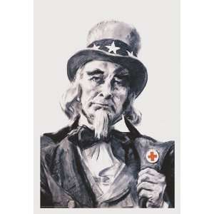  Uncle Sam for the Red Cross 12X18 Canvas