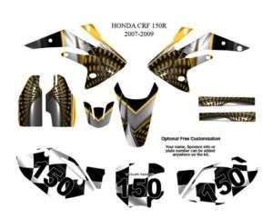 Honda CRF 150R 2007 09 MX Graphics Decals Kit #7777Y  