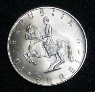 AUSTRIA 5 SCHILLING 1961 COIN BRILLIANT UNCIRCULATED SILVER  