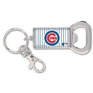  Chicago Cubs Pinstripe Bottle Opener Key Ring: Sports 