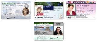 DRIVER LICENSE TEMPLATES: FUN CARDS INVITATIONS PSD  