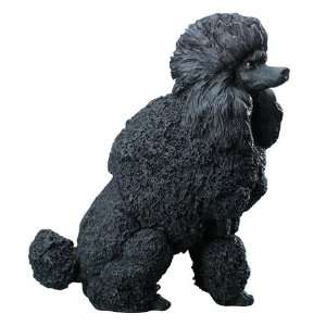  Black Poodle Figurine   Cold Cast Resin   7 Height