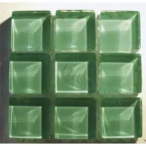  Sea Foam 1 x 1 Green Crystile Solids Glossy Glass Tile 