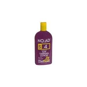  No Ad Tanning Lotion Spf 4 Size 16 OZ Beauty