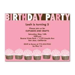  Birthday Party Invitations   Cupcake Row Princess By Snow 