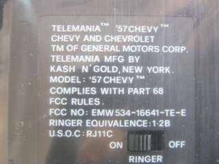 TELEMANIA 57 CHEVY BEL AIR TELEPHONE BRAND NEW IN BOX ORIGINAL 