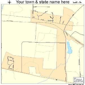  Street & Road Map of Scottsville, Texas TX   Printed 